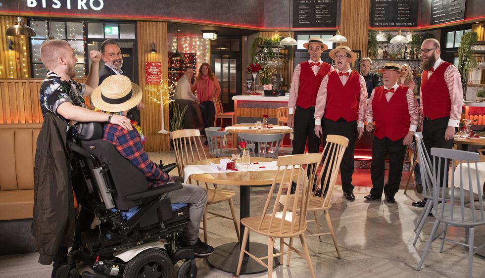 Did you see the Cotton Candy barbershop quartet on Coronation Street?