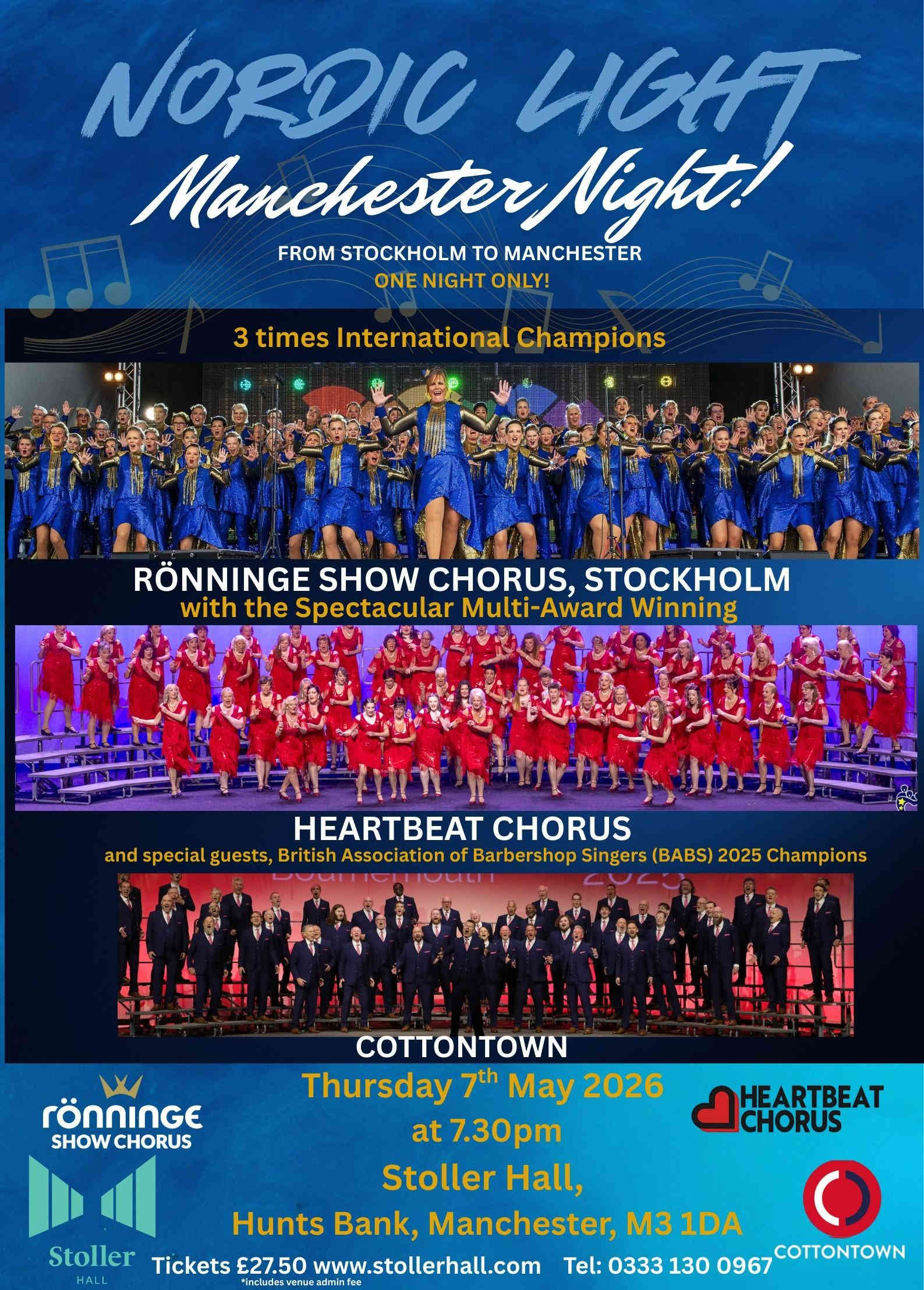 Nordic Lights Manchester Night - R&ouml;nninge, Heartbeat + Cottontown 